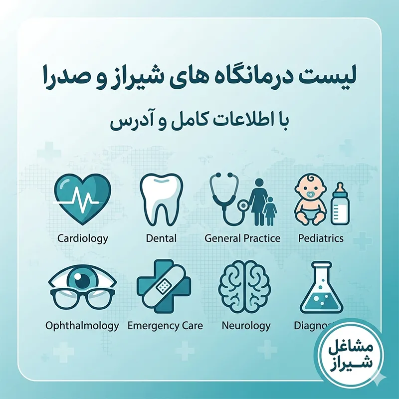لیست جامع درمانگاه‌های شیراز و صدرا-مشاغل شیراز